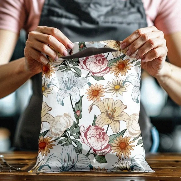 Vintage Floral Poly Mailer’s 10x13 Pack of 25 - Picture 9 of 15